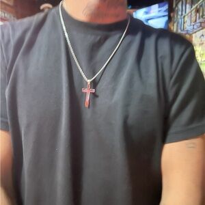 1. State Silver and Cross Necklace
